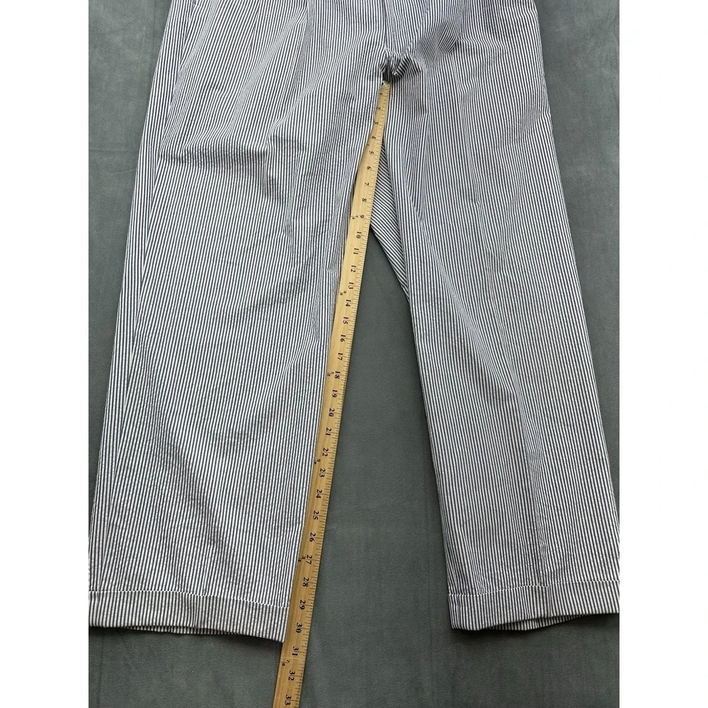 Brooks Brothers Seersucker Pants Men's‎ 37x31 Blue Pleated Cuffed Cotton Preppy